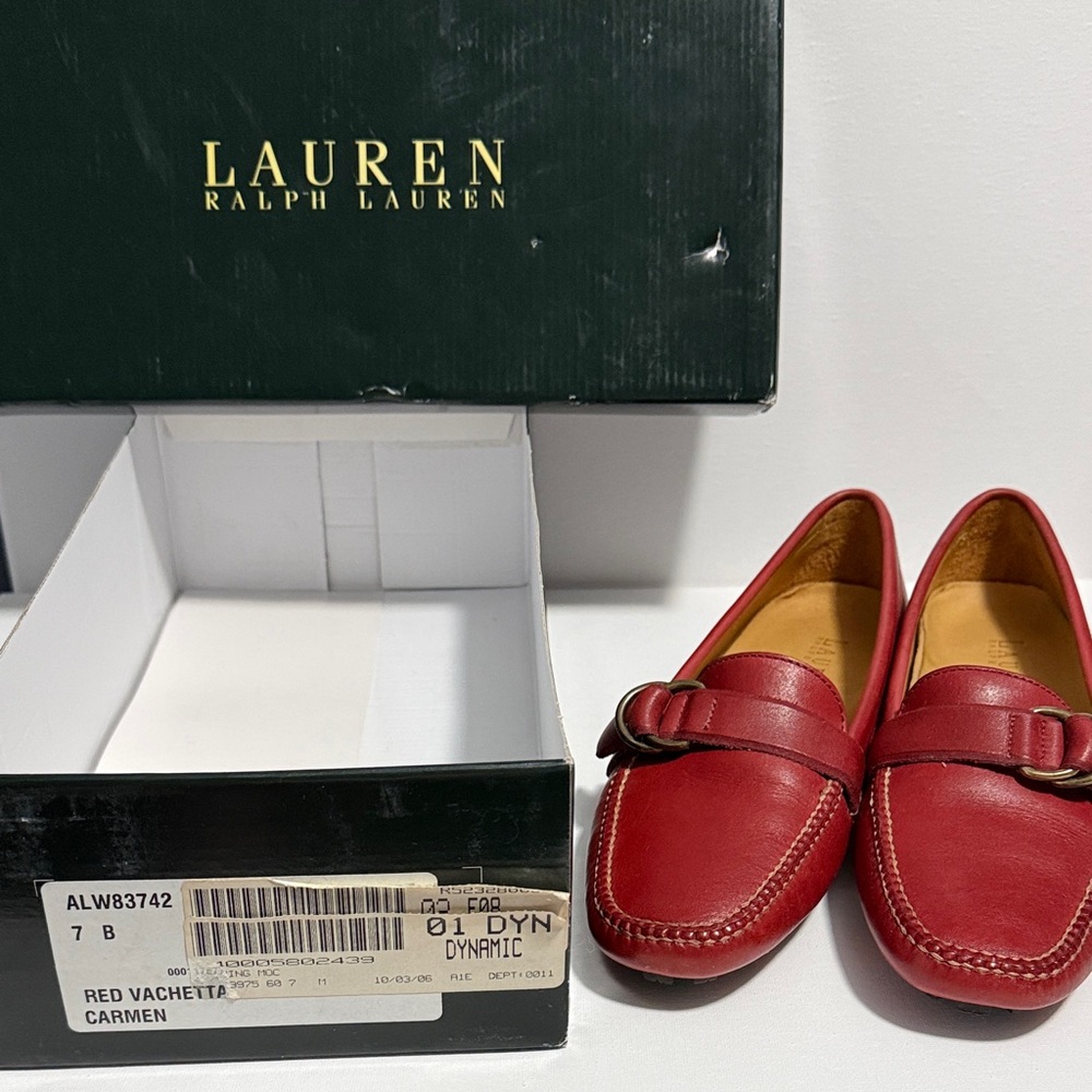 Lauren Ralph Lauren Red Loafers